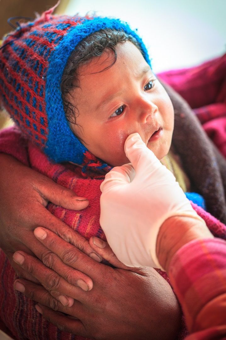 Sick baby in Zanskar